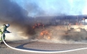 В Тульской области на ходу загорелся пассажирский автобус