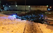 В Новомосковске упала новогодняя елка