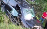 В Кимовском районе внедорожник улетел в кювет: пострадали двое