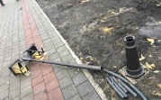В Узловой молодой человек сломал 6 фонарных столбов