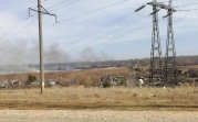 Под Веневом недалеко от дачных участков загорелись поля