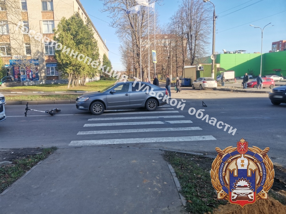 В ДТП на ул. Калинина пострадал юный новомосковец, ехавший на электросамокате