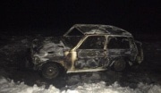 Загоревшийся в Новомосковской деревне Иваньково автомобиль \"Вортекс Тинго\" потушили жители