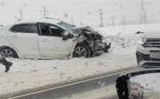 В Узловском районе в ДТП с автобусом и тремя легковушками погибла женщина