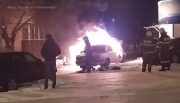 В Новомосковске рано утром сгорела «Волга»