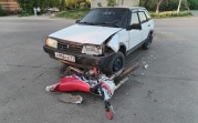 В Северо-Задонске «девятка» не уступила питбайку: пострадали двое подростков