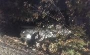 На Веневском шоссе влетела в столб Toyota