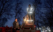 В Богородицке сотрудники МЧС спасли застрявшего на дереве рыжего кота