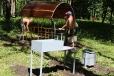 В Новомосковске обустроили зону отдыха в городском парке