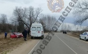 В Богородицком районе Chevrolet врезался в столб