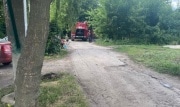 На улице Водопьянова в Новомосковске загорелись сараи