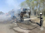 Под Тулой сгорел пассажирский автобус