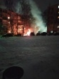 В г. Щекино около многоквартирного дома ночью подожгли автомобиль